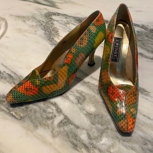 SOLD:RARE: Vintage J. Reneé Snakeskin Kitten Heels